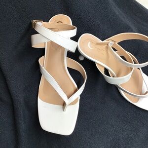 Chic White Strappy Heels